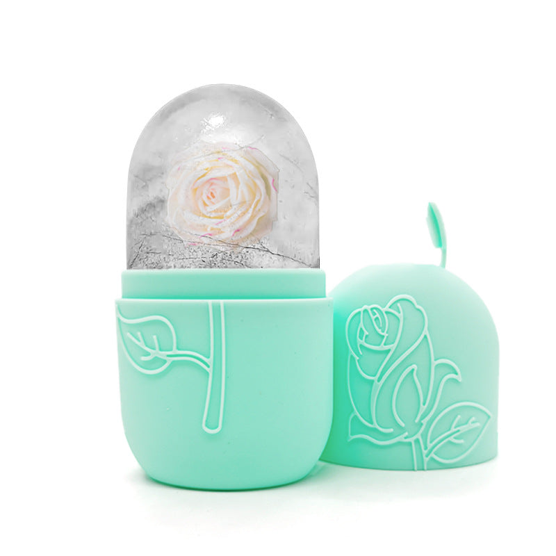 Facial Ice Roller with Fill-and-Freeze Mold — Mint Green